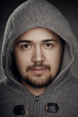 Portrait of emotional man