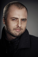 Portrait of emotional man