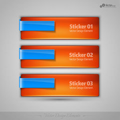 Vector business banners editable design elements for infographic