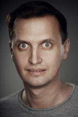 Obraz premium Portrait of emotional man