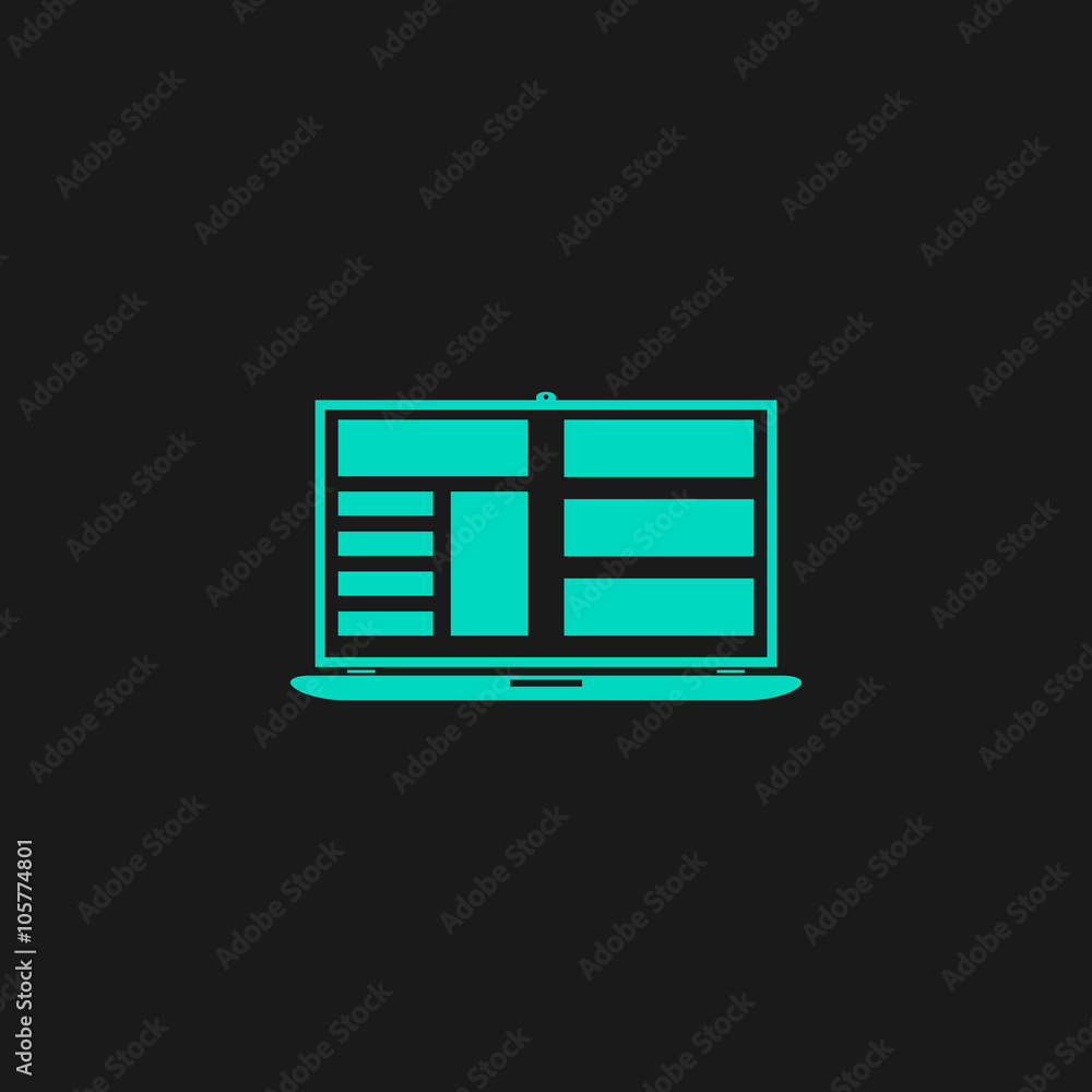 Poster notebook vector icon