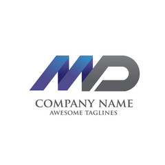 elegant MD letter logo