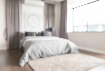 blur image of modern bedroom