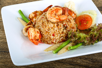 Fried rice with seafood