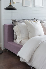 white color theme bedroom design at home