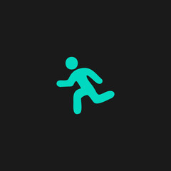 Running flat icon