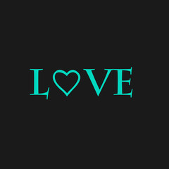 Stylized text Love