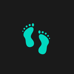 Fototapeta na wymiar footprint - vector icon