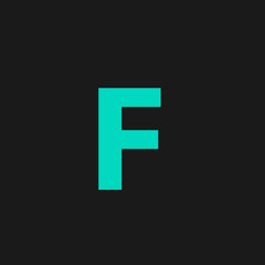 Letter F vector flat icon