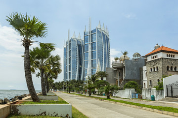 Fototapeta na wymiar Jakarta city with modern building.