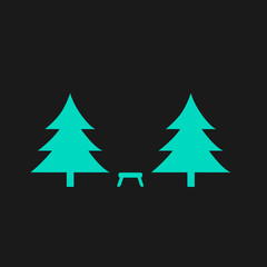Fototapeta premium Camping among the trees