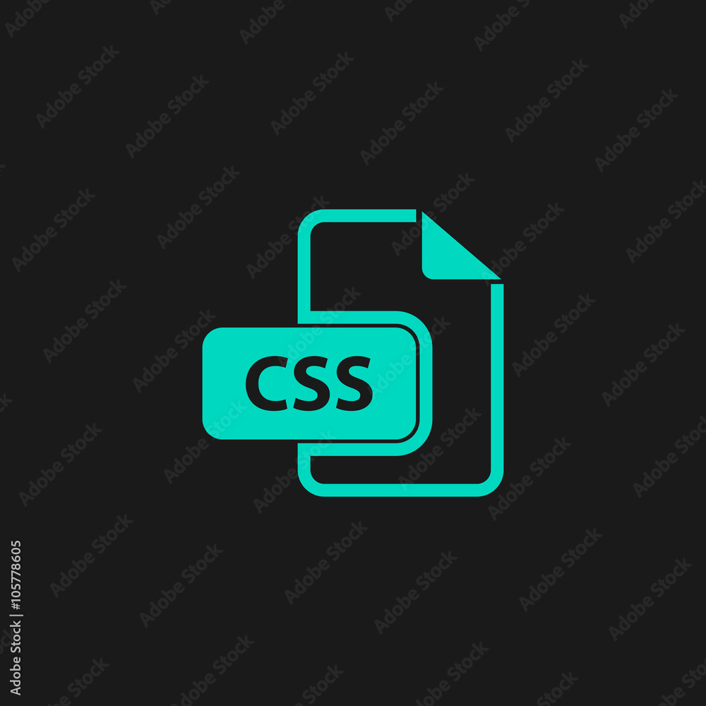 Poster css file icon vector.