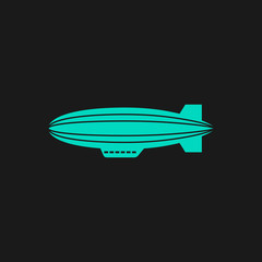 Airship flat icon