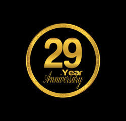 29 anniversary with black golden ring 