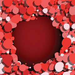 red bubbles dark background