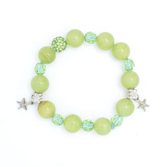 green bracelet isolated