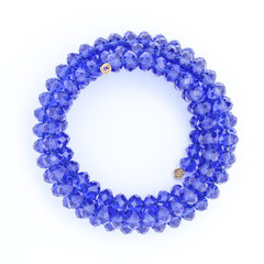 bracelet blue beads isolated