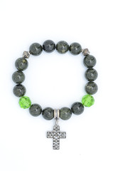 bracelet with cross isolated
