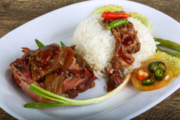 Pork with rice