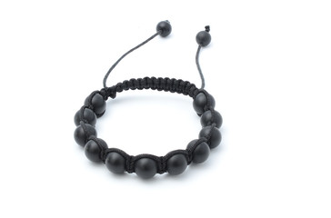 Black bracelet isolated