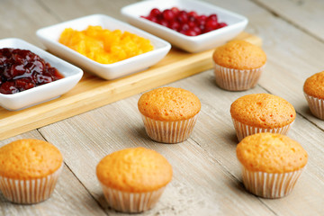 Muffins and jam