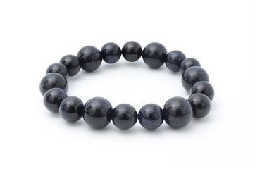 Black bracelet isolated