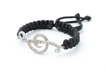 bracelet with treble clef isolated