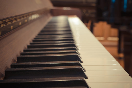 Piano keys musical