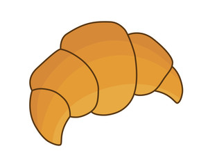 Flat icon croissant. Vector illustration.