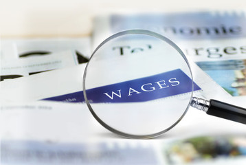 Business office wages concept
