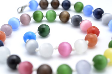 beads from natural stones isolated