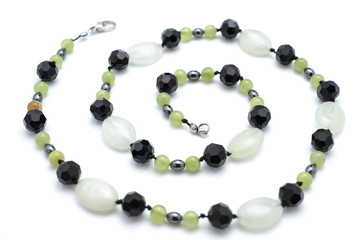 beads from natural stones isolated