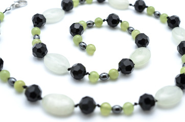beads from natural stones isolated