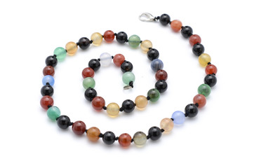 beads from natural stones isolated