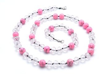 beads from natural stones isolated