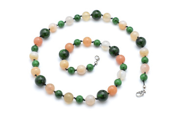 beads from natural stones isolated