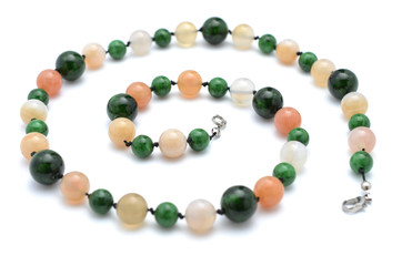 beads from natural stones isolated