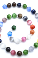 beads from natural stones isolated