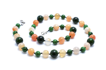 beads from natural stones isolated