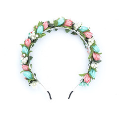 wreath with flowers isolated