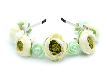 wreath with flowers isolated