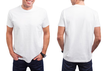 Man's white T-shirt