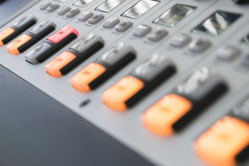 mixer at the radio station