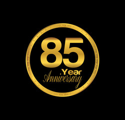 85 anniversary with black golden ring 