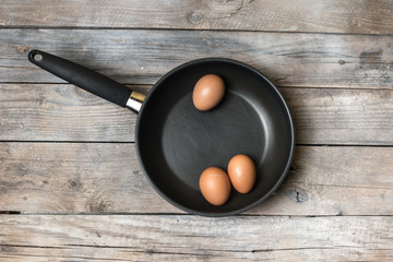 3 eggs on the pan