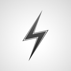 Vector lightning icon.