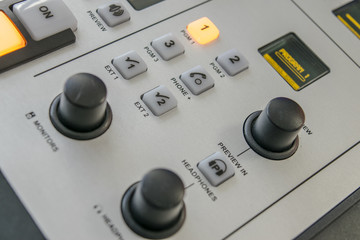 mixer at the radio station