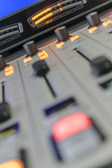 mixer at the radio station