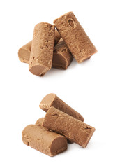 Chocolate praline candy isolated