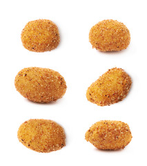 Spicy flavour crunchy nuts isolated